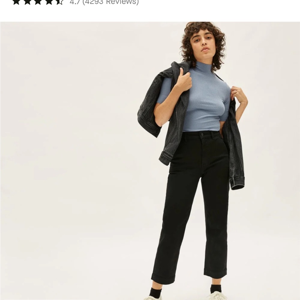 Everlane Women's Classic Black Cropped Jeans